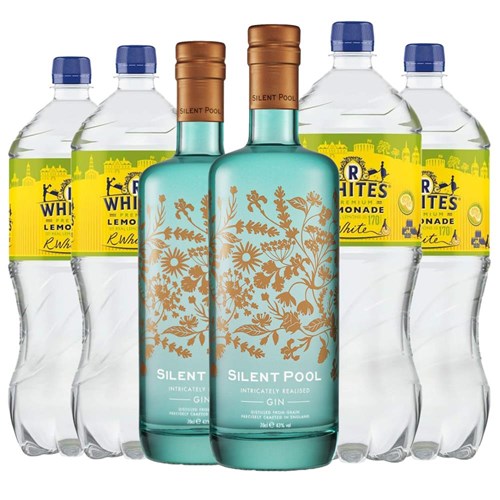 Case of 6 with Silent Pool Gin 70cl and R. White’s Lemonade | Spirit & Mixer Set